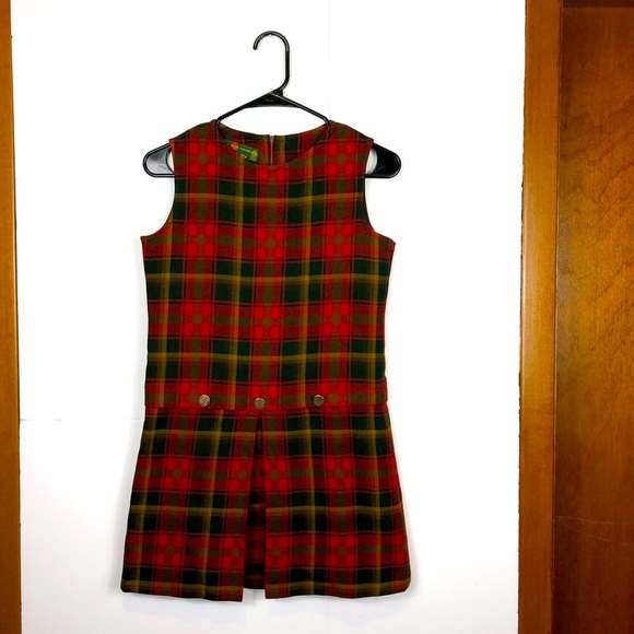 Other - Vintage Maple Leaf Tartan plaid dress Sz 10